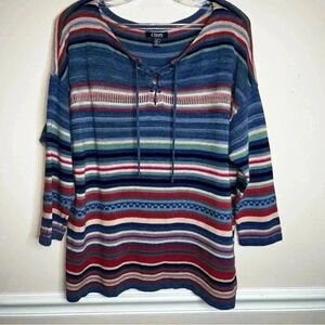 Womens chaps multicolored sweater